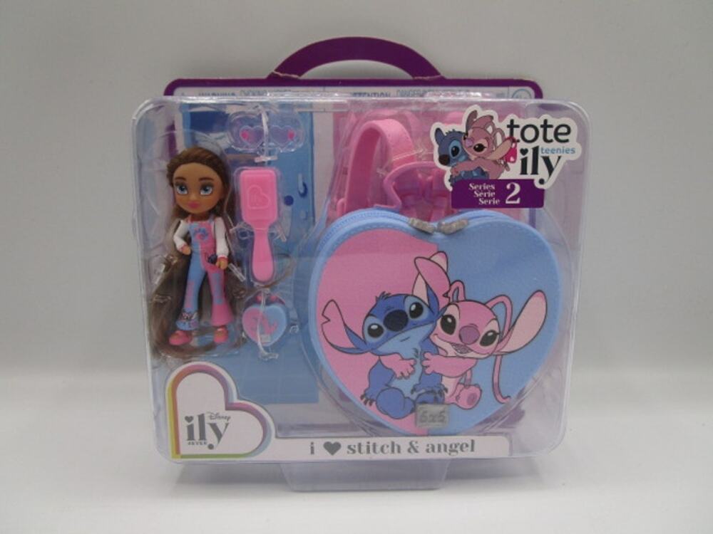 Disney ILY 4Ever Tote Teenies I Love Stitch & Angel Series 2 Mini Figure & Purse